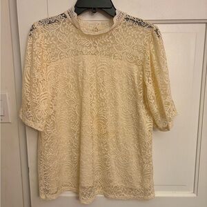 Adiva Cream Lace Blouse